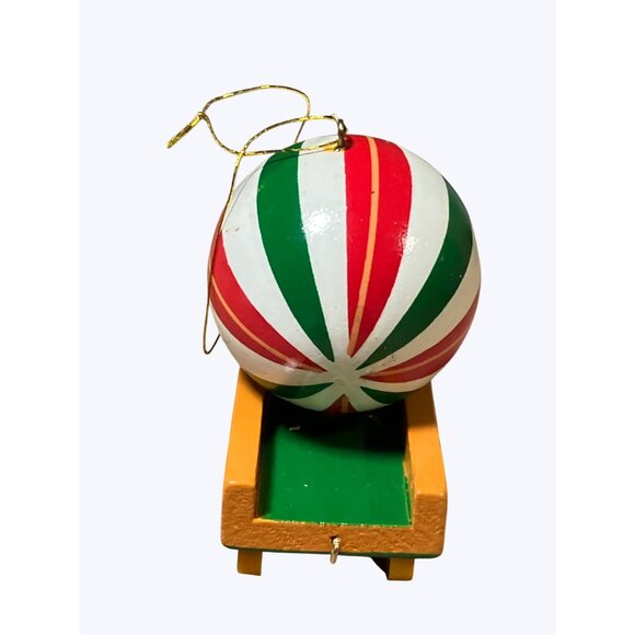 Christmas Train Ornament Car With Striped Ball Decoration Avon Gift Collection - Picture 3 of 11